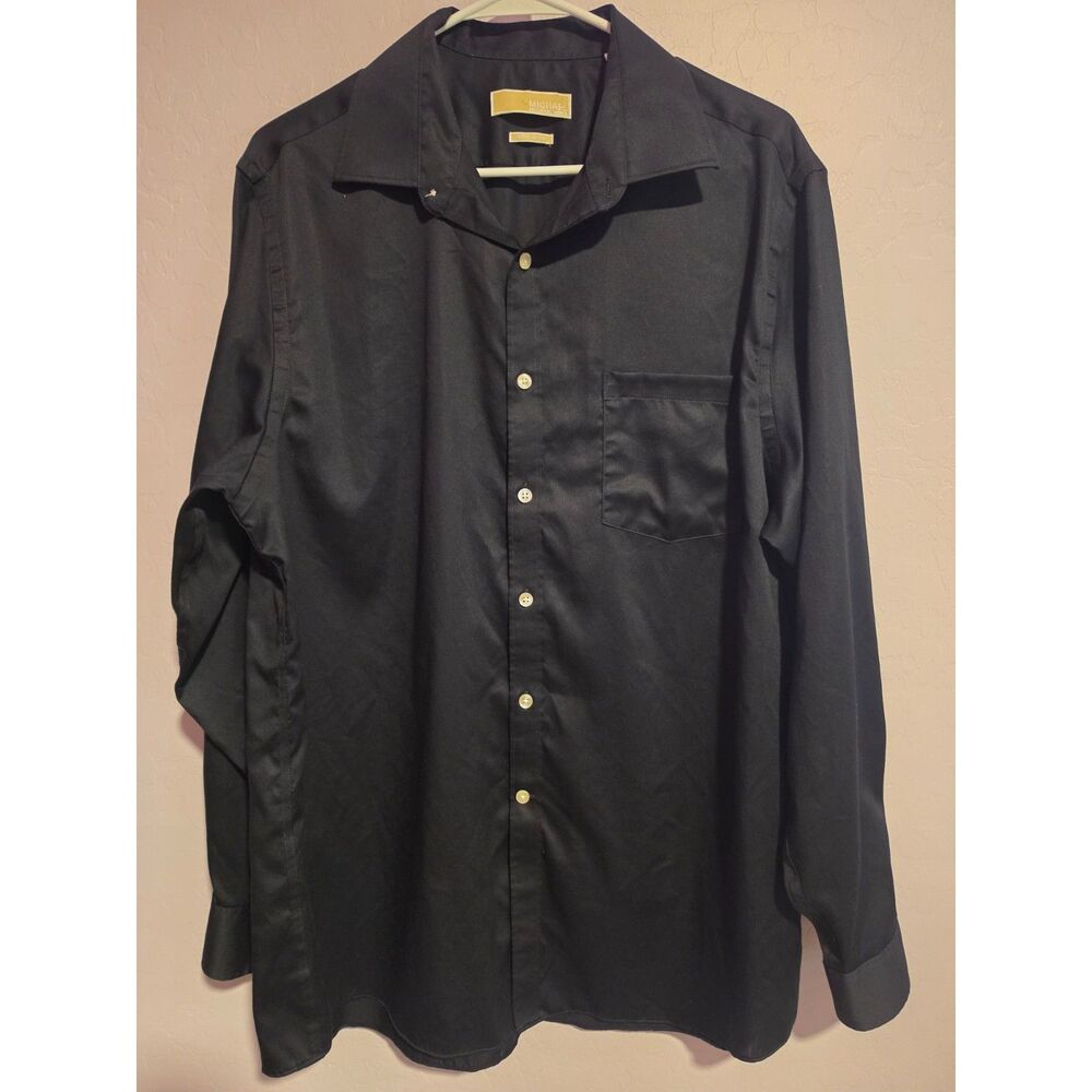 Michael Kors Mens Black Dress Shirt Size XL 17 34/35